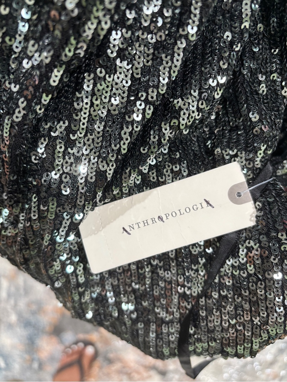 Anthropologie Women’s Sequin Halter Wide-Leg Jumpsuit - Picture 7 of 7